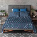 Snowman Pattern Velvet Christmas Bedsheet, Double Bed Size