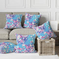Velvet Floral Cushion Covers Set of 5, Pattern 24, 20x20 Inches