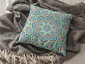 Antique Indigo Cushion Cover – 16x16 inch Decorative Throw Pillow