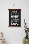 Amazing Awesome Mom Decorative Scroll - Gift for Mom