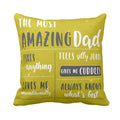 Amazing Dad Cushion Cover - Personalised Father's Day Gift
