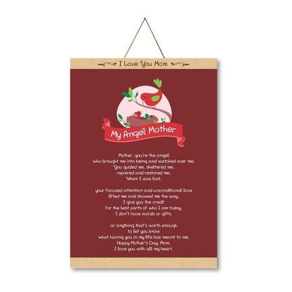 Angel Mother Canvas Message Scroll