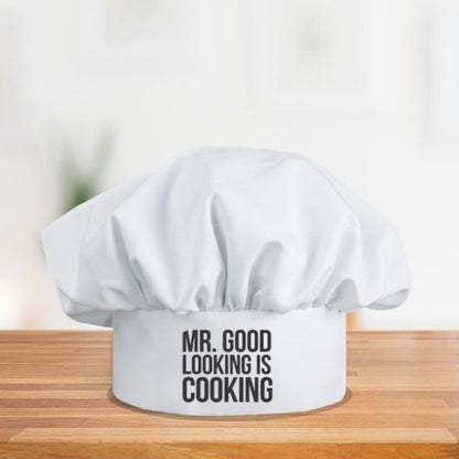 Mr. Good Looking For Cooking Husband Apron With Chef Hat