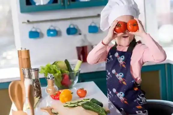 Astronaut On The Rocket Kid Apron