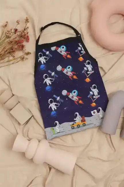 Astronaut On The Rocket Kid Apron
