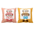 Awesome Mom Dad Cushion Cover Set of 2 - Parents Gift