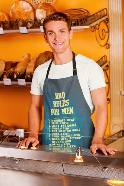 BBQ Rules For Men Husband Apron