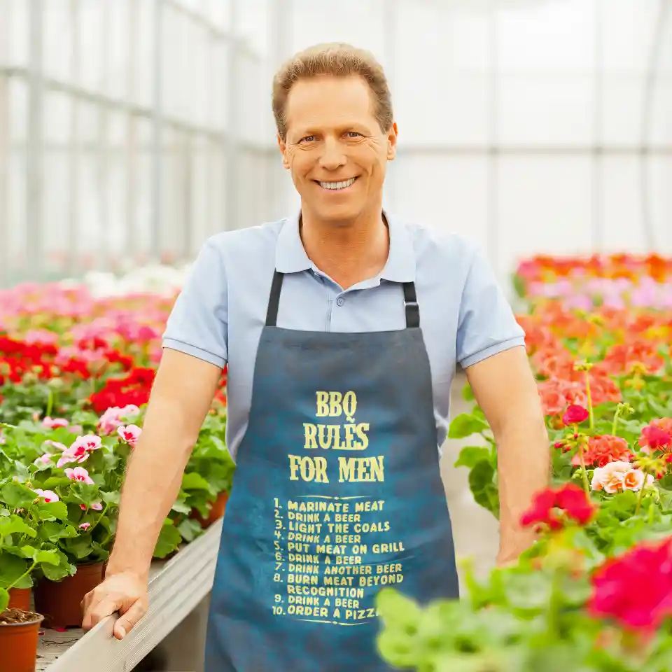 BBQ Rules For Men Husband Apron