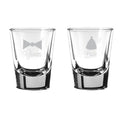 Bride And Groom Engraved Shot Glasses Set Of 2