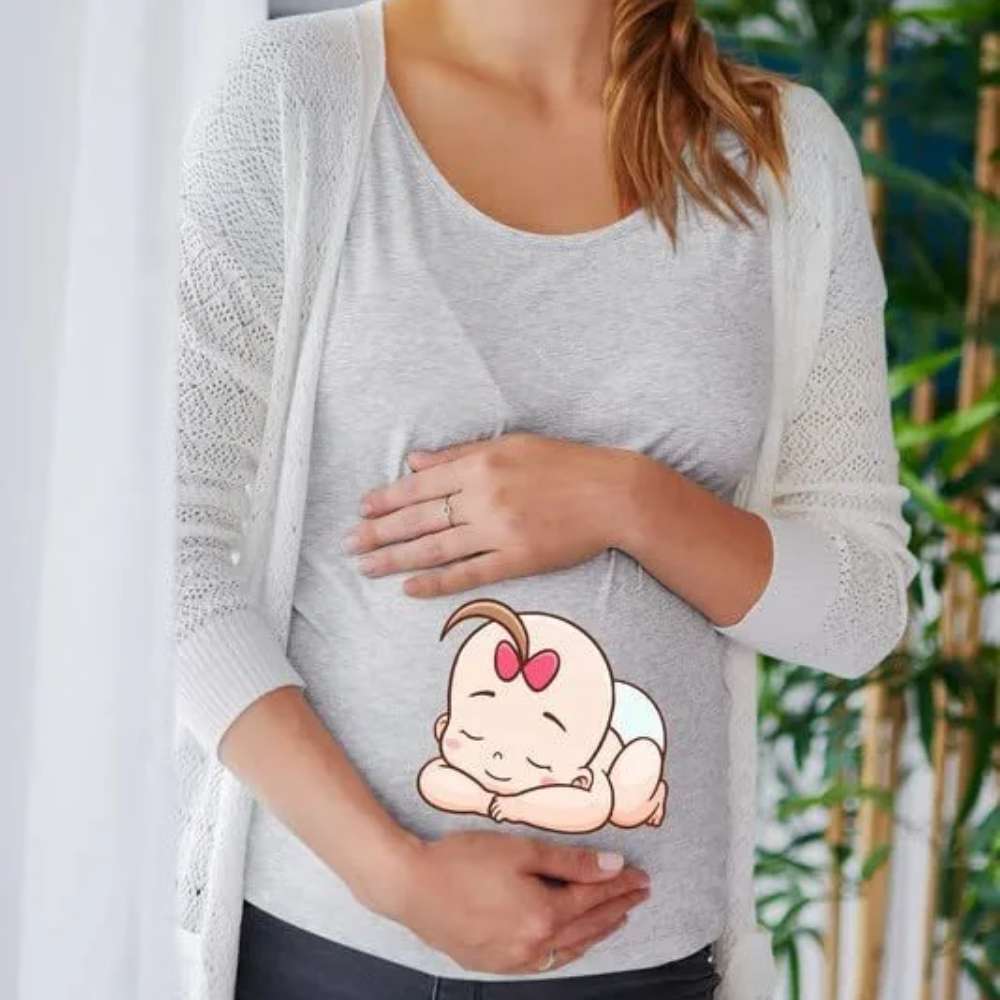 Baby Napping Maternity T-shirt
