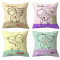 Favourite Hello Hardest Goodbye Couple Cushion Covers Set of 4