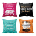 Nothing Is Impossible Quotes Cushion Cover Set of 4
