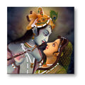 Radha Krishna Modern Texture Art Canvas Frame