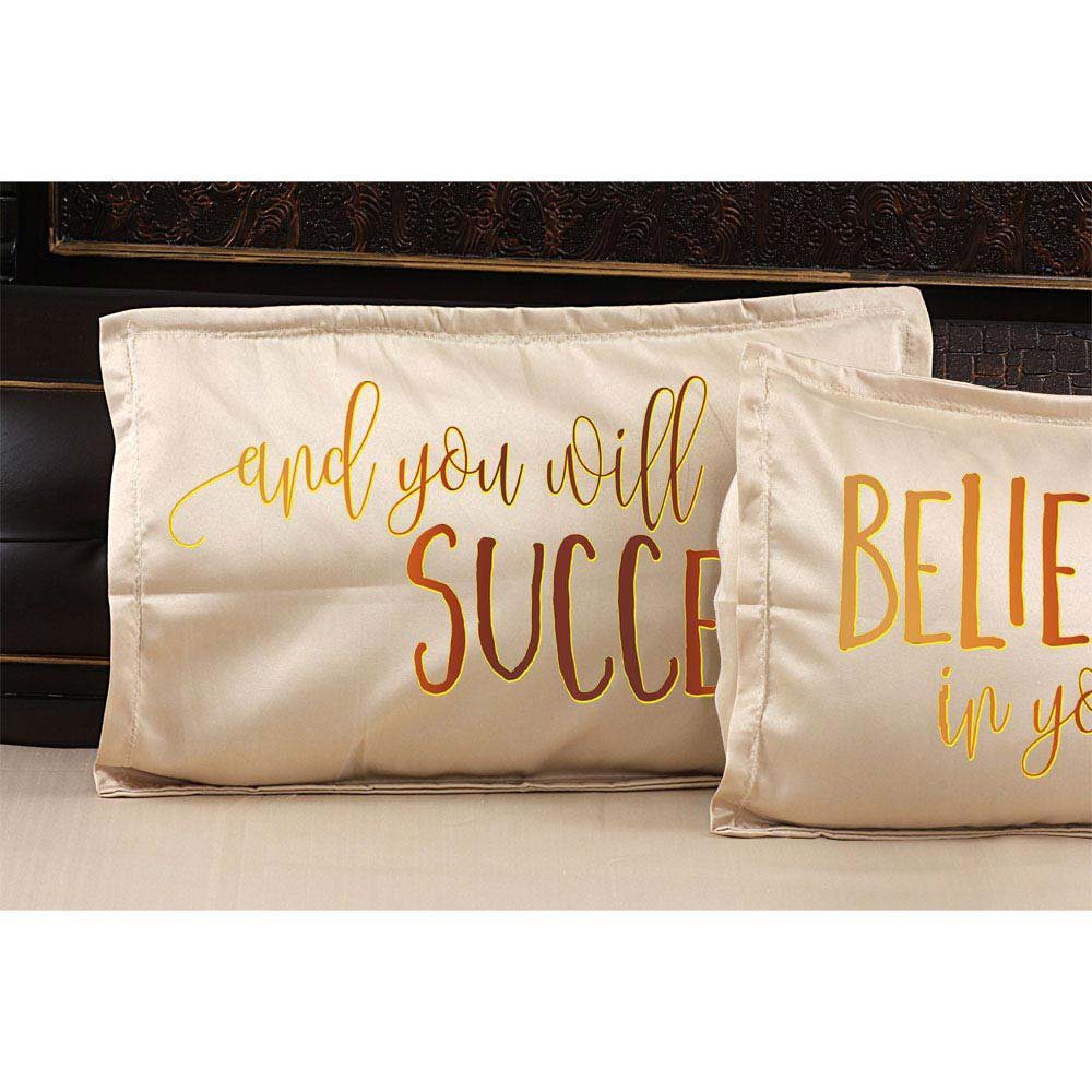 Believe-In-Yourself-And-You-Will-Succeed-Quote-Bedsheet-Beige-Pillow-2