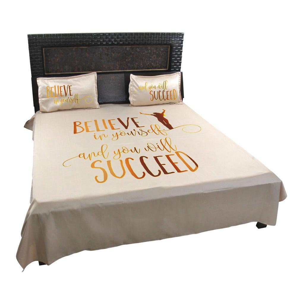 Believe-In-Yourself-And-You-Will-Succeed-Quote-Bedsheet-Beige
