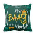 Best Baapu in the World Cushion Cover - Personalised Dad Gift