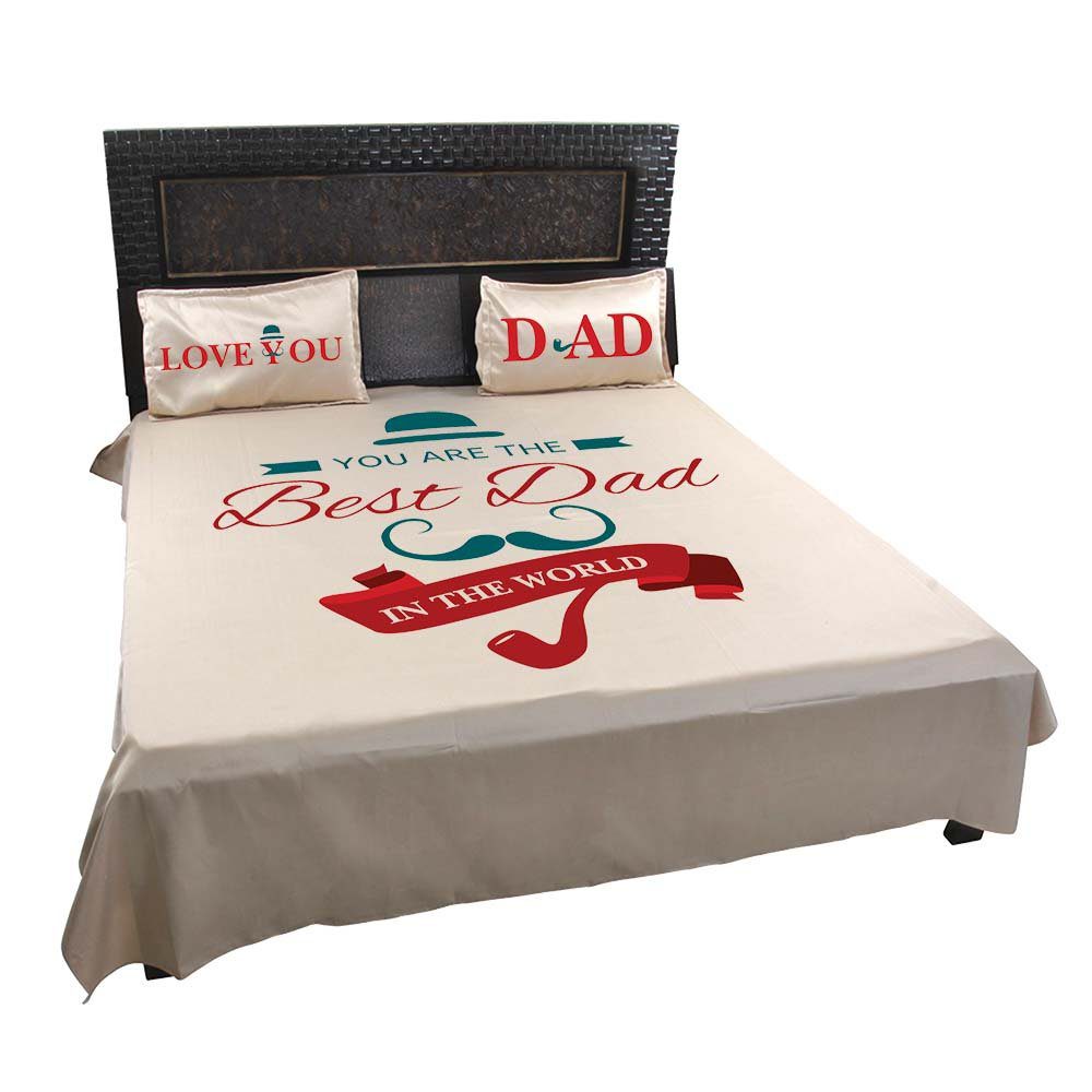 Best-Dad-In-The-World-Bedsheet-Beige