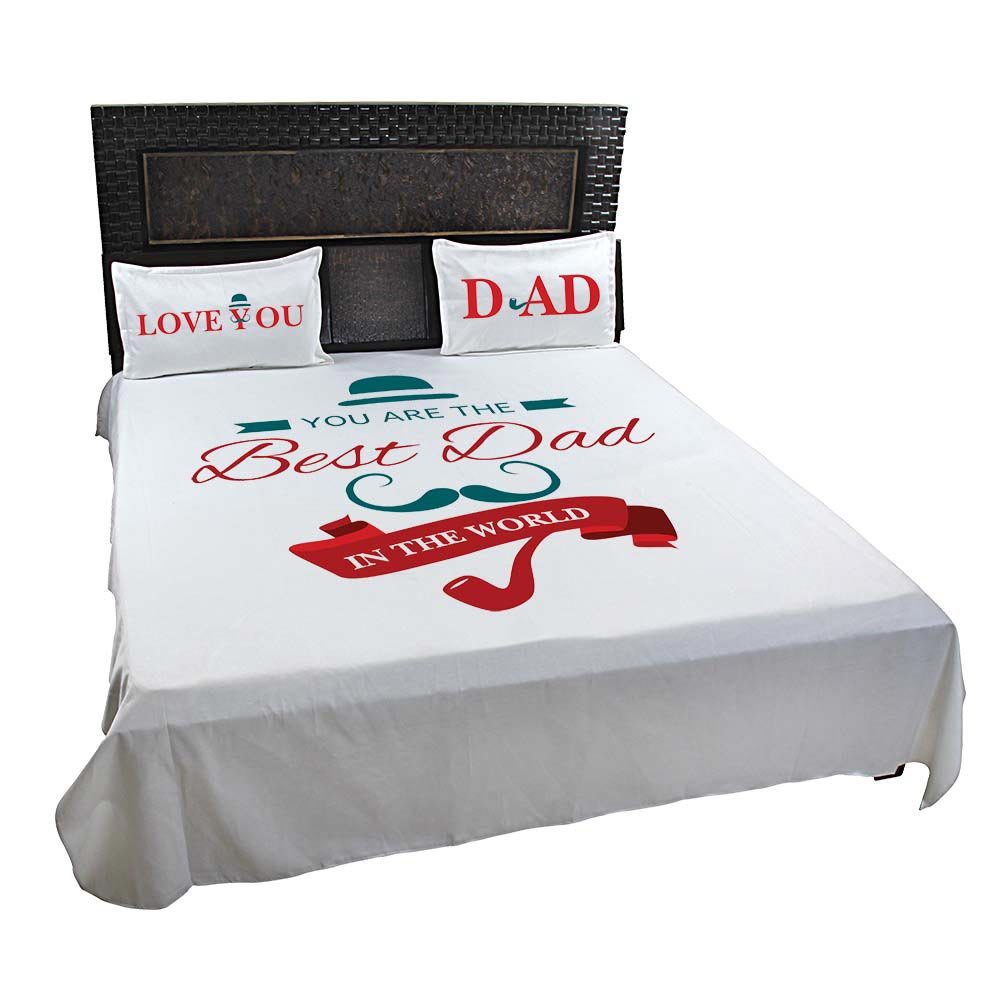 Best-Dad-In-The-World-Bedsheet-Off-White