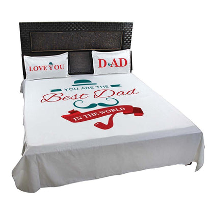 Best-Dad-In-The-World-Bedsheet-Off-White