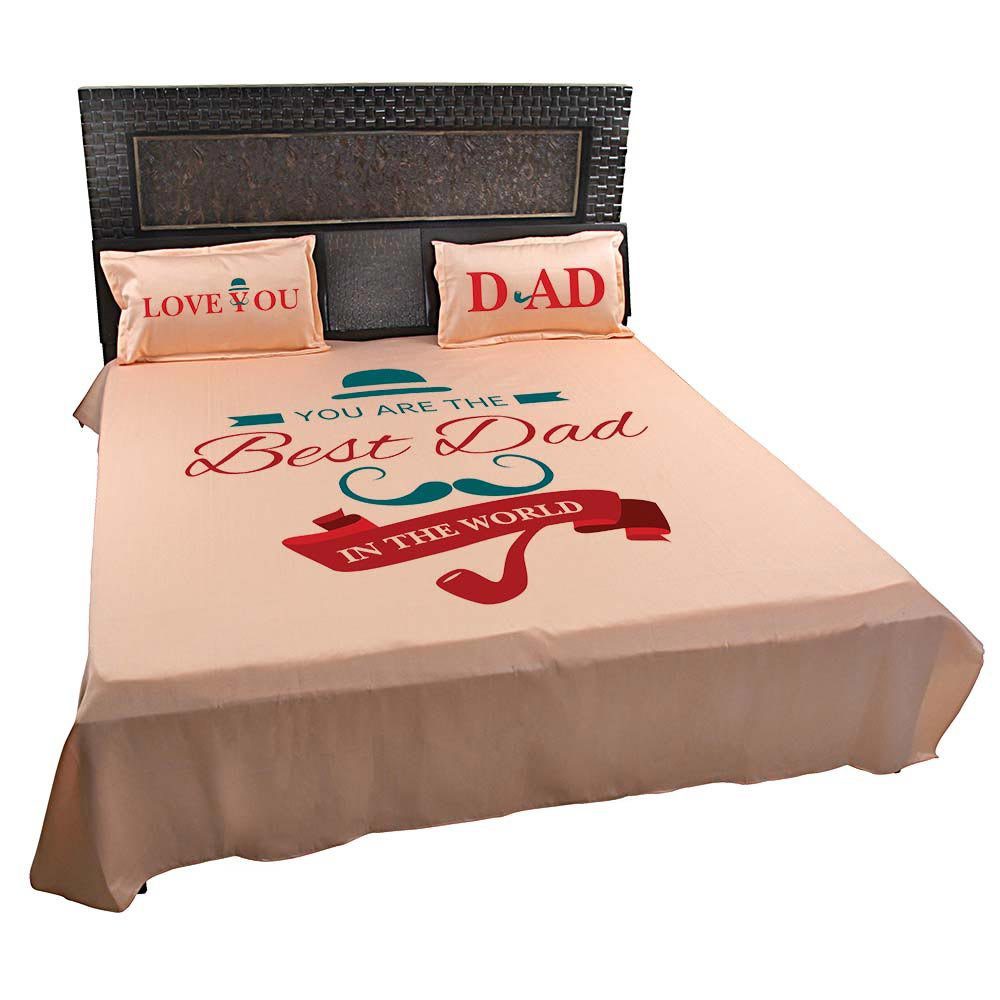 Best-Dad-In-The-World-Bedsheet-Peach