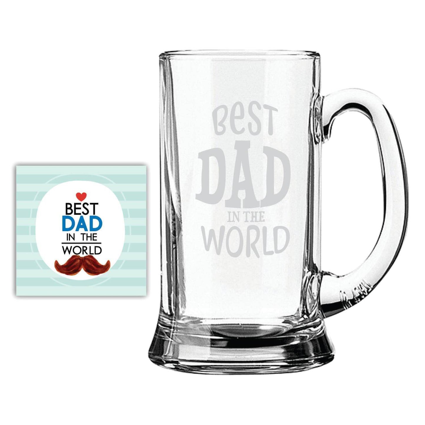 Funky Best Dad in the World Beer Mug 1