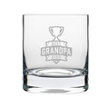Best Grandpa Ever Engraved Whiskey Glass with Coaster