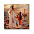 Canvas Wall Painting Lord Jesus With Children Frame