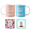 Best Mama Papa in the World Couple Coffee Mug Set