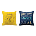 Dream Big And Make It Real Quote Cushion Cover, Set of 2