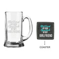 Blessed by God Spoiled by My Girlfriend Beer Mug