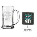 Blessed by God Spoiled by My Wife Beer Mug