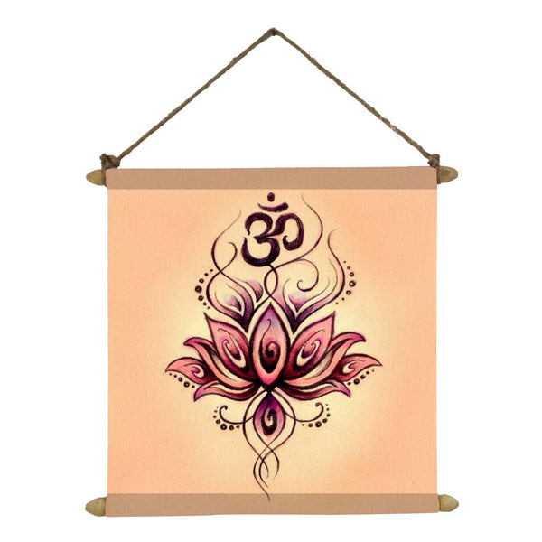 Blissful Om Canvas Scroll