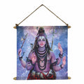 Blissful Shiva Canvas Scroll - Spiritual Wall Art