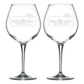Bonded by Love Personalised Engraved Wine Glass
