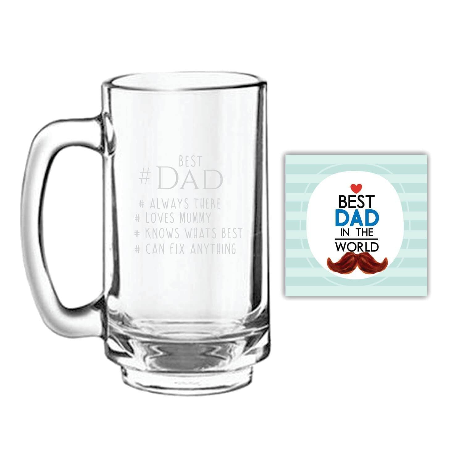 Bowtie Best Dad Beer Mug 1