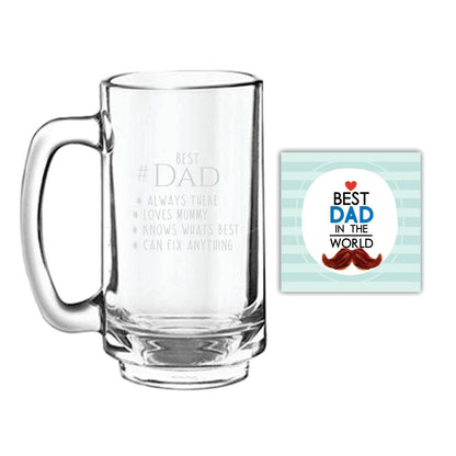 Bowtie Best Dad Beer Mug 1