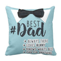 Bowtie Best Dad Cushion Cover - Personalised Dapper Dad Gift