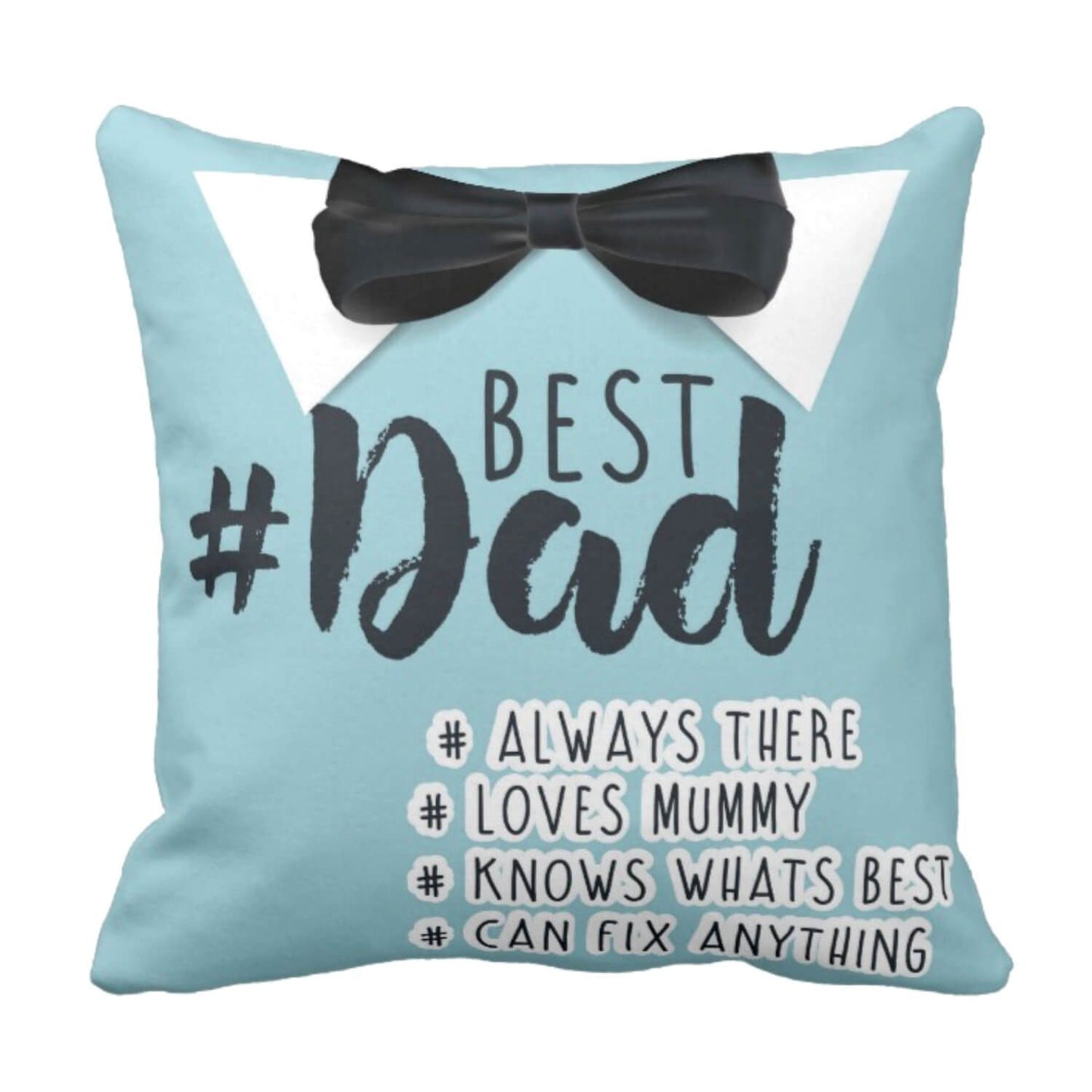 Bowtie Best Dad Cushion Cover