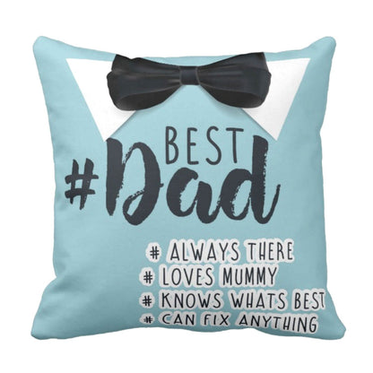 Bowtie Best Dad Cushion Cover