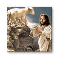 Canvas Wall Painting Saving Little Lamb Jesus Frame