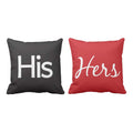 His And Hers Couple Cushion Covers Set of 2 - Charming Decor