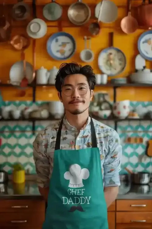 Chef-Daddy-Apron-With-Chef-Hat
