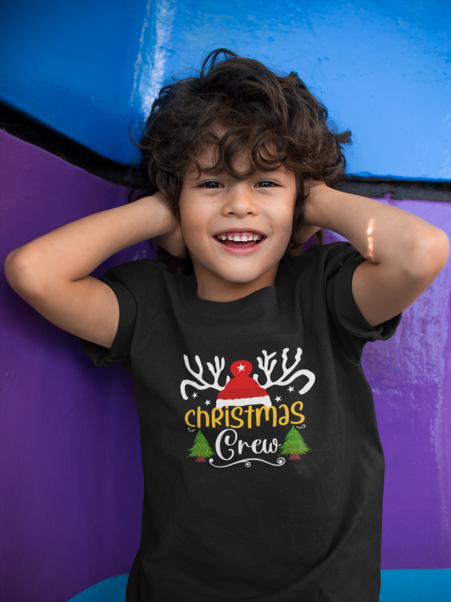 Christmas crew kid tshirt