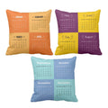 Colourful New Year Cushion Cover, Festive Set of 3