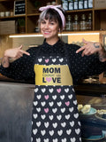 Mom Cookin' Up Love Apron with Chef Hat for Mother