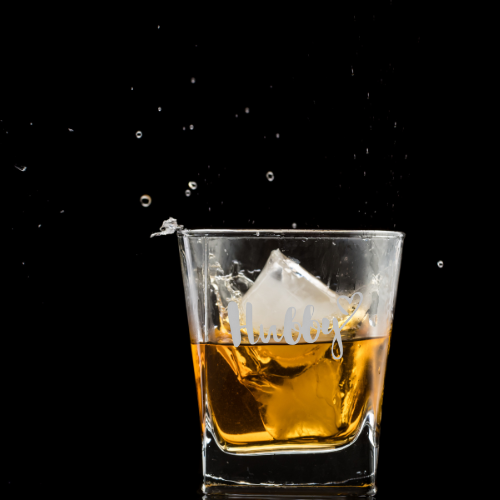 Couple tees & whisky glass