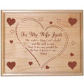 Custom Love Poem Engraved Plaque for Wife