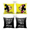 He's Mine She's Mine Couple Cushion Covers - Set of 2