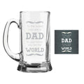 Dad World Beer Mug - Personalised Gift for Father