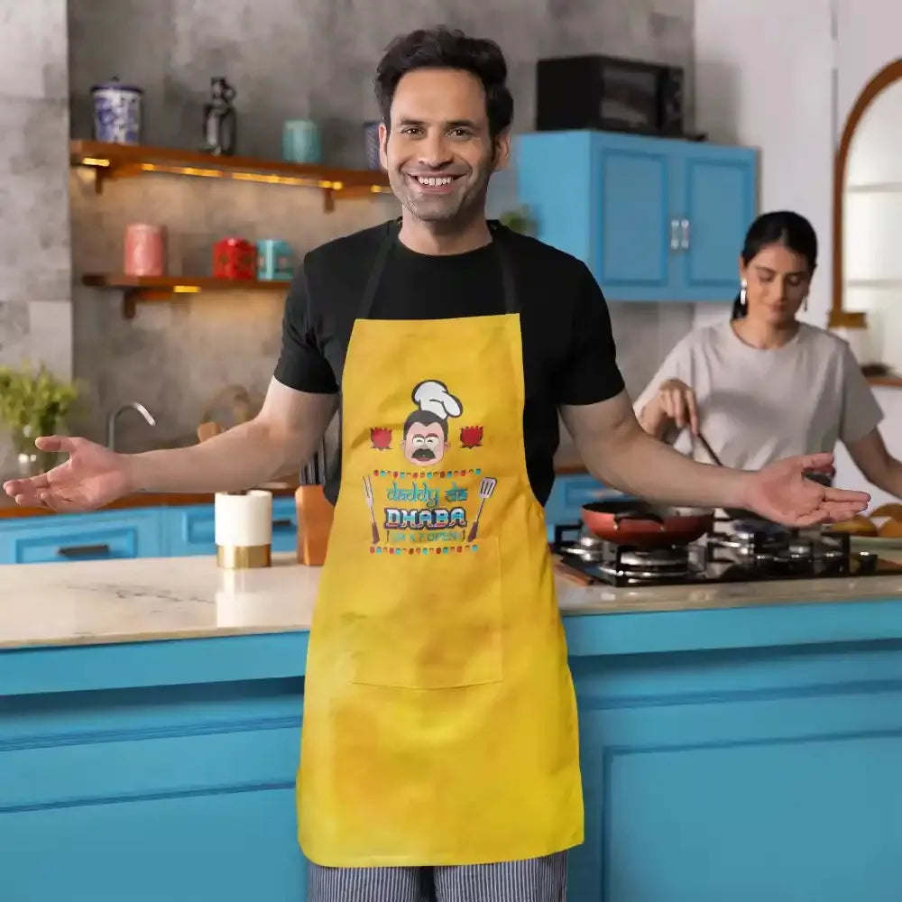 Daddy-Da-Dhaba-Apron-With-Chef-Hat